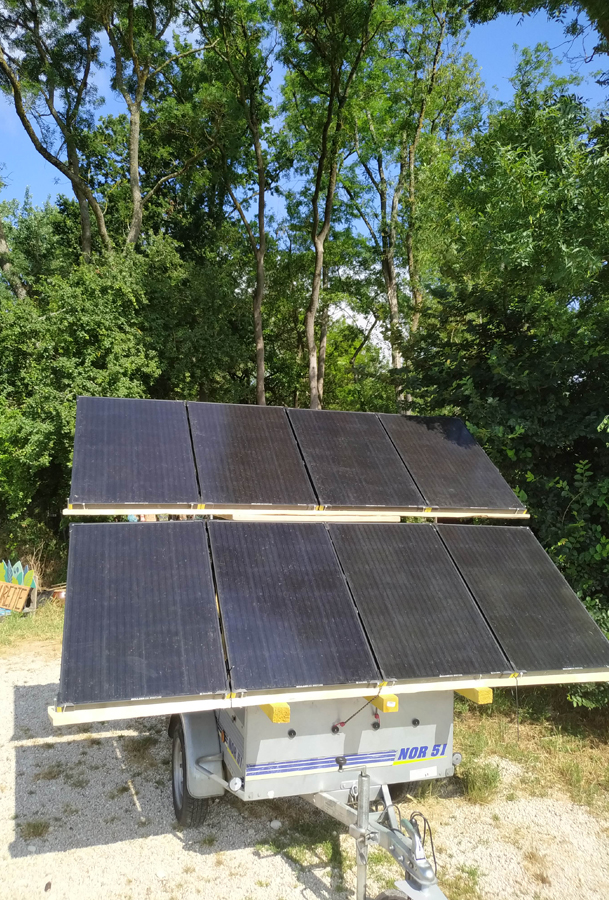 Panneaux solaire de La Burette, guinguette éco-responsable à énergie verte de Ballan-Miré.